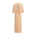 Orange Viscose Casual Dress