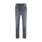 Gray Cotton Jeans Denim