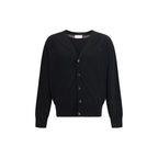 Black Merino Wool Cardigan
