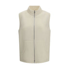 Beige Wool Oves Aries Sleeveless Jacket