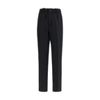 Black Viscose Casual Pants