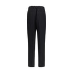 Black Viscose Casual Pants