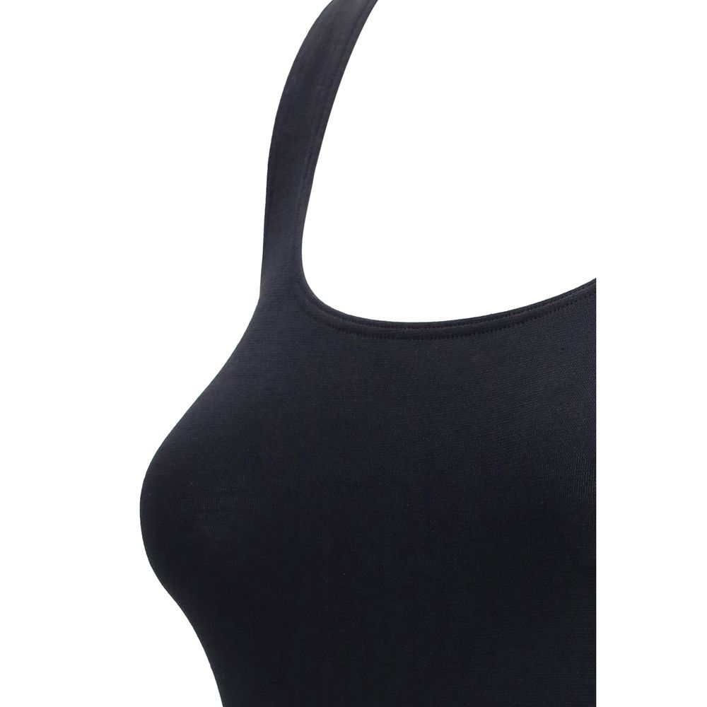 Black Cotton Bodysuit