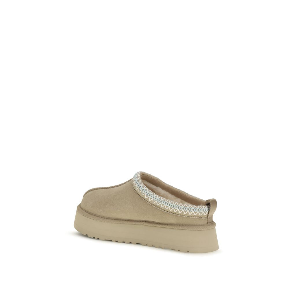Beige Calf Leather Bos Taurus Mules