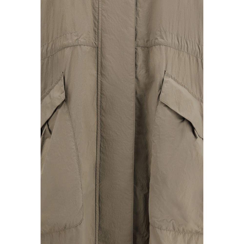 Bicolor Polyamide Trench Coat