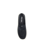 Blue Calf Leather Bos Taurus Slip-On Loafers