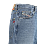 Blue Cotton Relaxed Fit Jeans