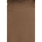 Brown Silk Casual Dress