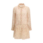 Multicolor Ramie Casual Dress