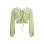 Bicolor Silk Blouse