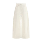 Beige Cotton Casual Pants