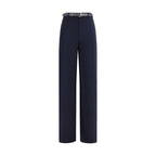 Blue Triacetate Dress Pants