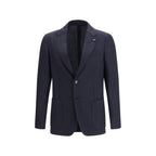 Blue Fleece Wool Blazer