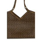 Brown Buffalo Leather Handbag