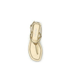 Silver Calf Leather Bos Taurus Flat Sandals