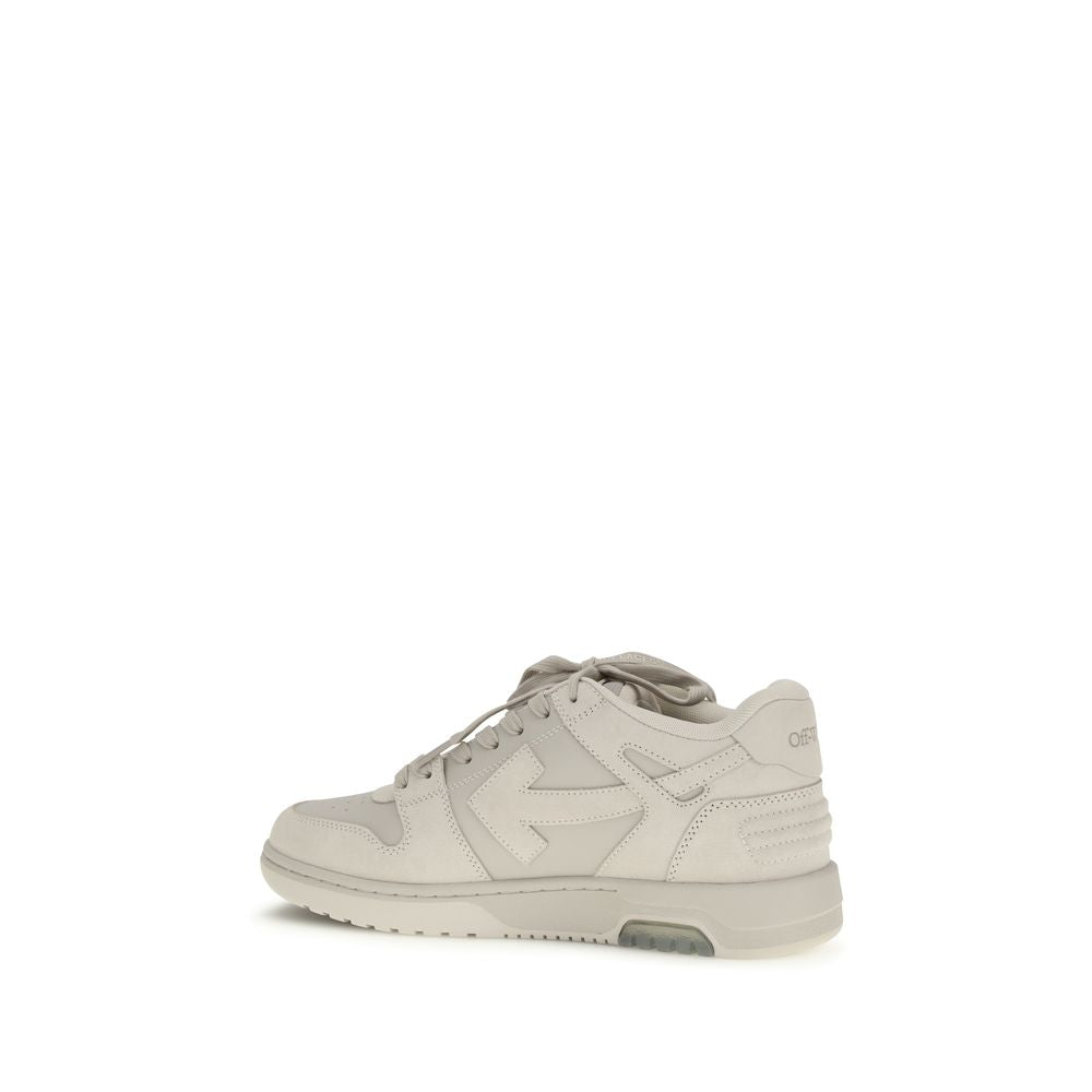 Beige Calf Leather Bos Taurus Low Top Sneakers