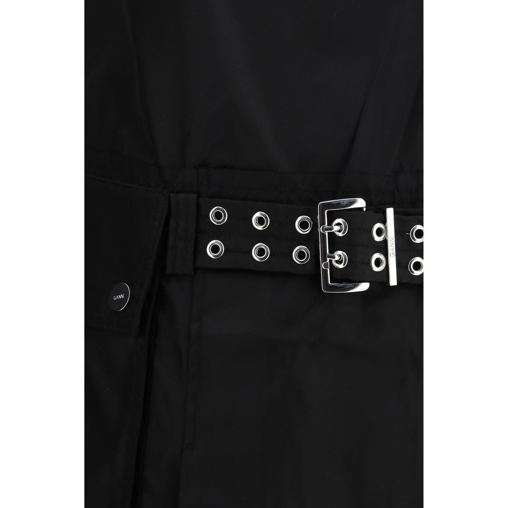 Black Recycled Polyamide Casual Dress