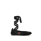 Black Fabric Ballet Flats