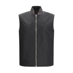 Brown Polyamide Sleeveless Jacket