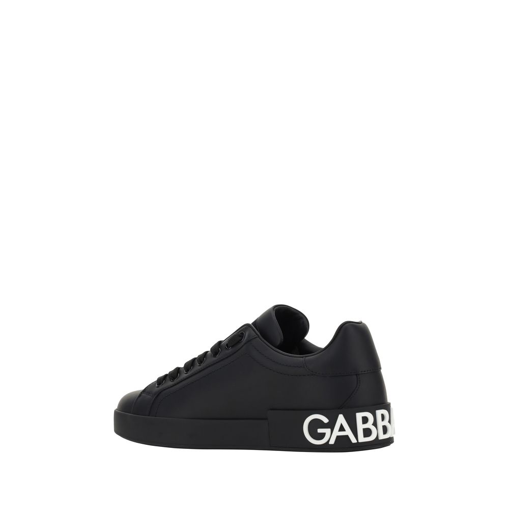Black Calf Leather Bos Taurus Low Top Sneakers