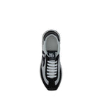 White Fabric Athletic Sneakers