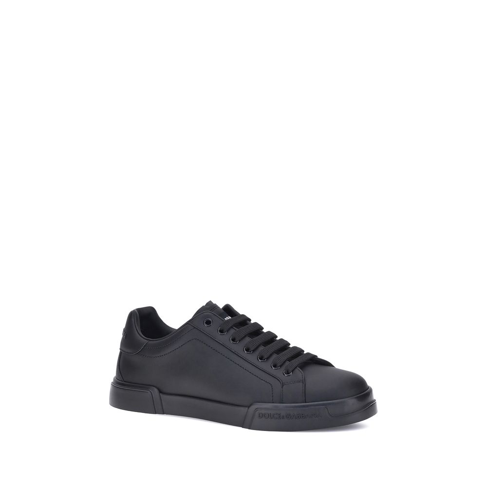 Black Calf Leather Bos Taurus Low Top Sneakers