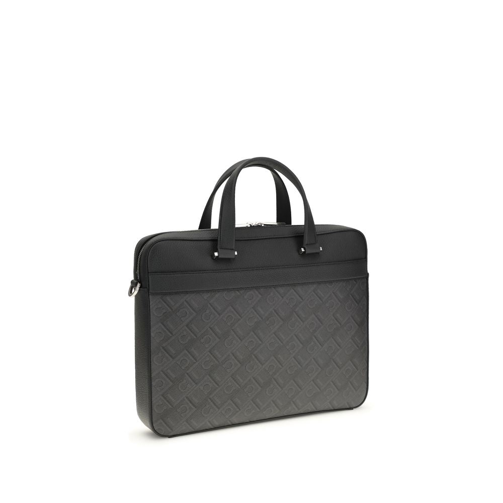 Gray Calf Leather Bos Taurus Briefcase