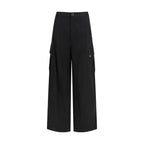 Black Cotton Cargo Pants