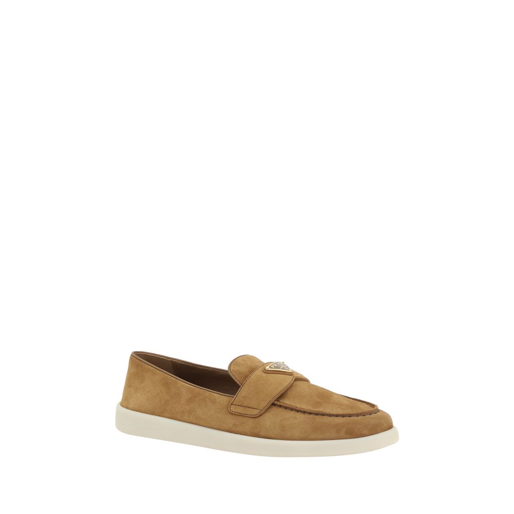 Brown Calf Leather Bos Taurus Slip-On Loafers