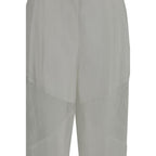 White Polyester Casual Pants