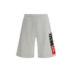 White Cotton Bermuda Shorts