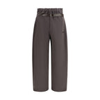 Brown Cotton Athletic Pants