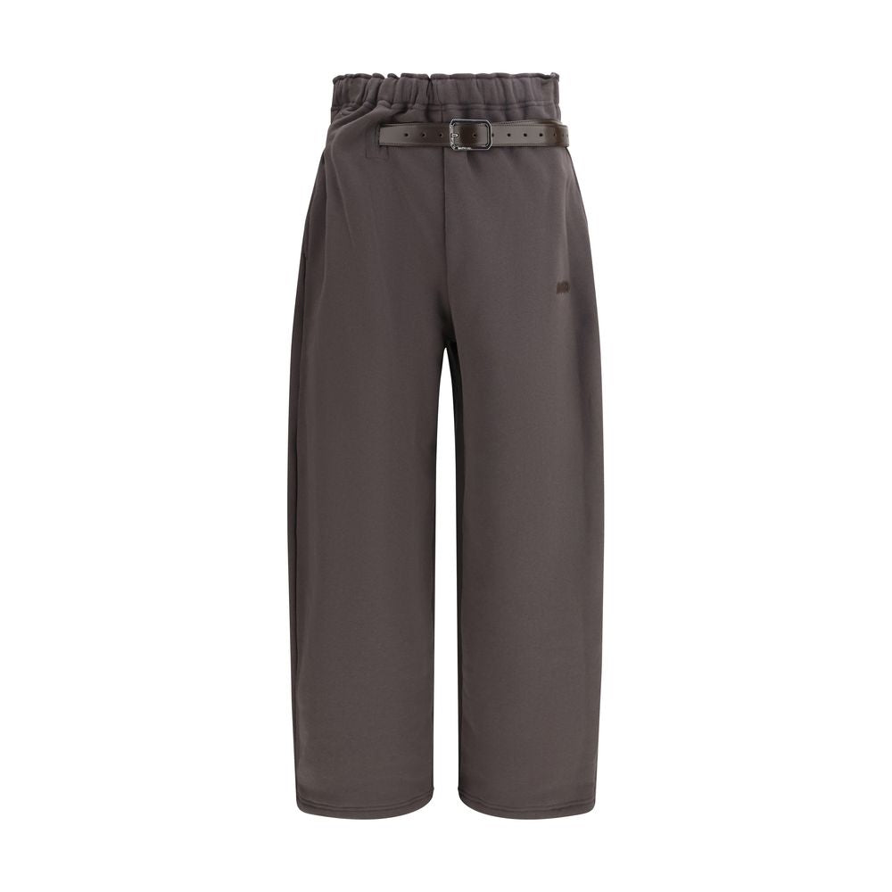 Brown Cotton Athletic Pants