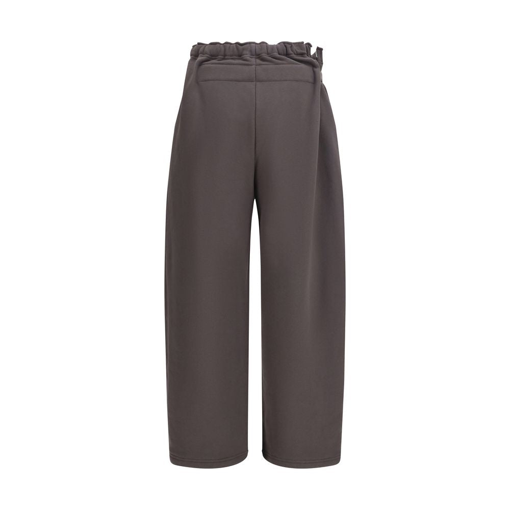 Brown Cotton Athletic Pants