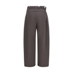 Brown Cotton Athletic Pants
