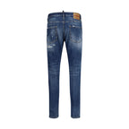 Blue Cotton Slim Fit Jeans