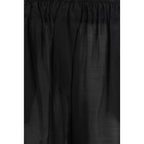 Black Lyocell Casual Pants