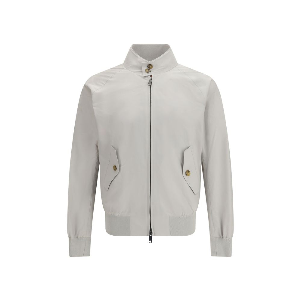 White Polyester Bomber