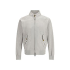 White Polyester Bomber