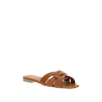 Sandales plates en cuir de veau marron Bos Taurus