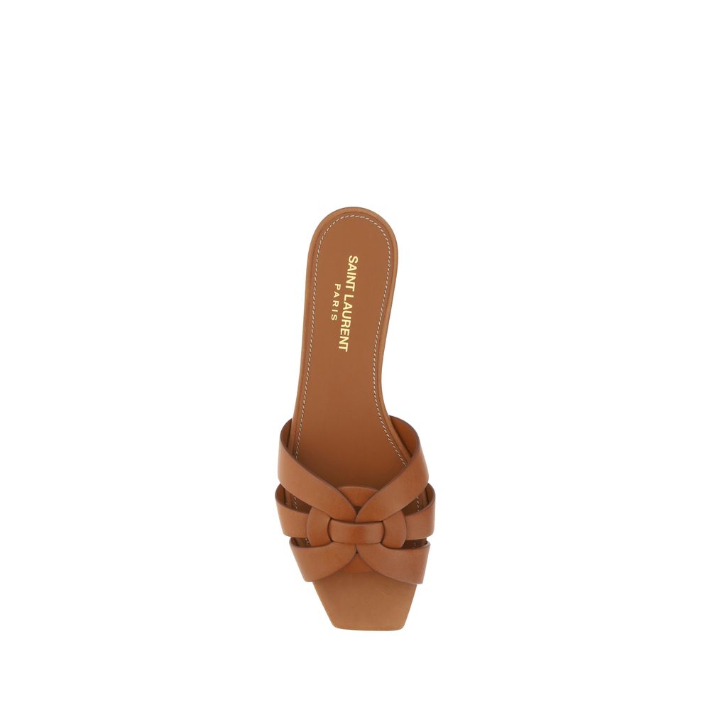 Sandales plates en cuir de veau marron Bos Taurus