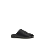 Black Calf Leather Bos Taurus Mules