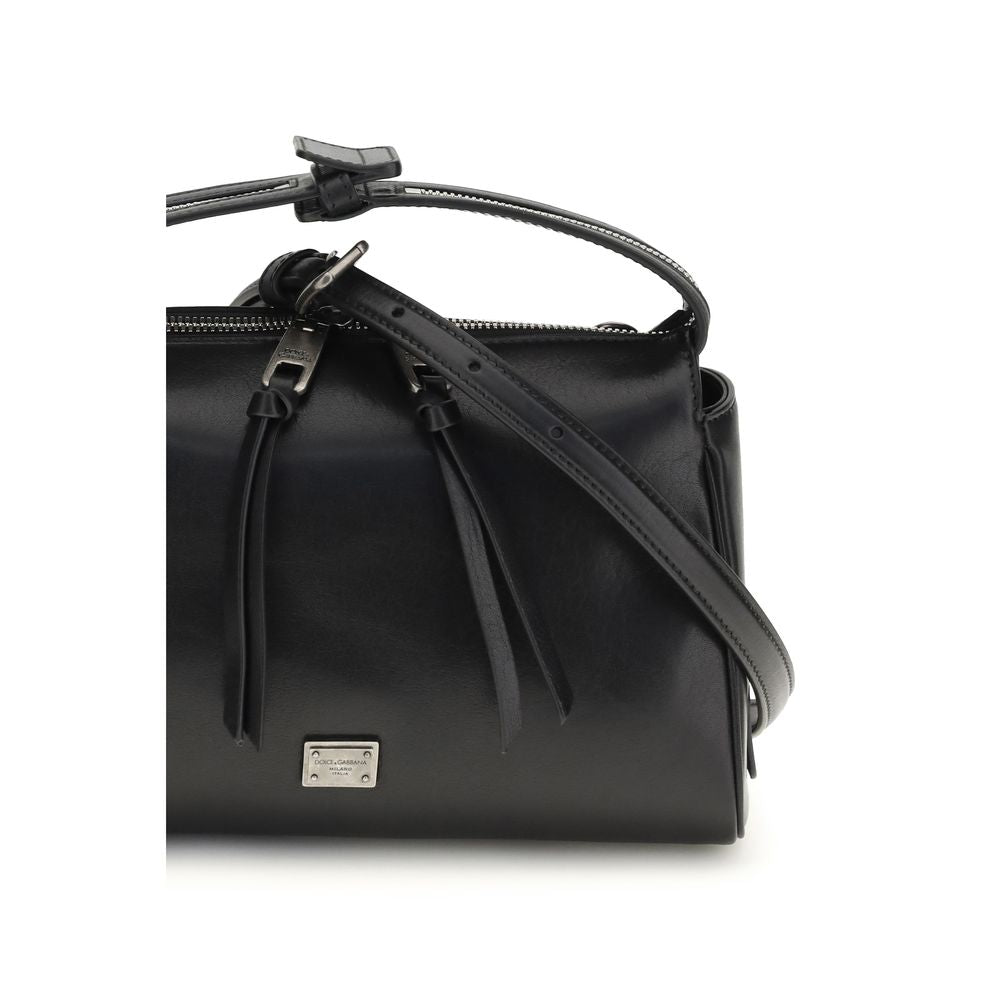 Black Calf Leather Bos Taurus Handbag