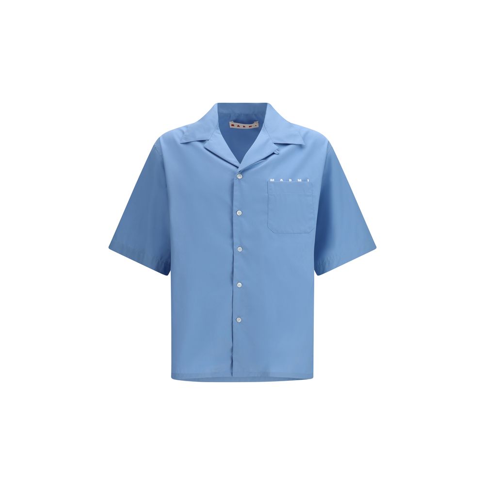 Blue Cotton Shortsleeve Shirt
