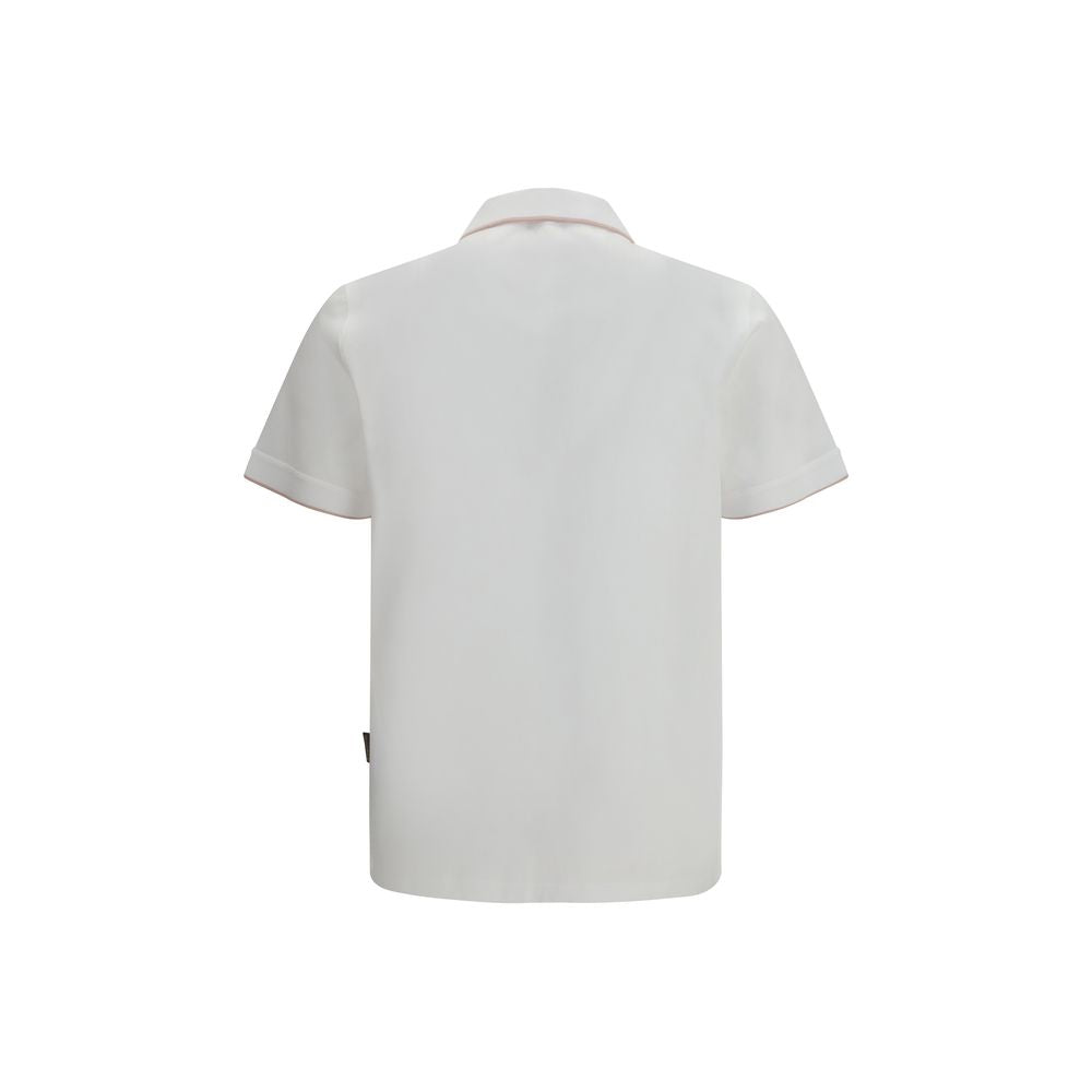 White Cotton Polo Shirt