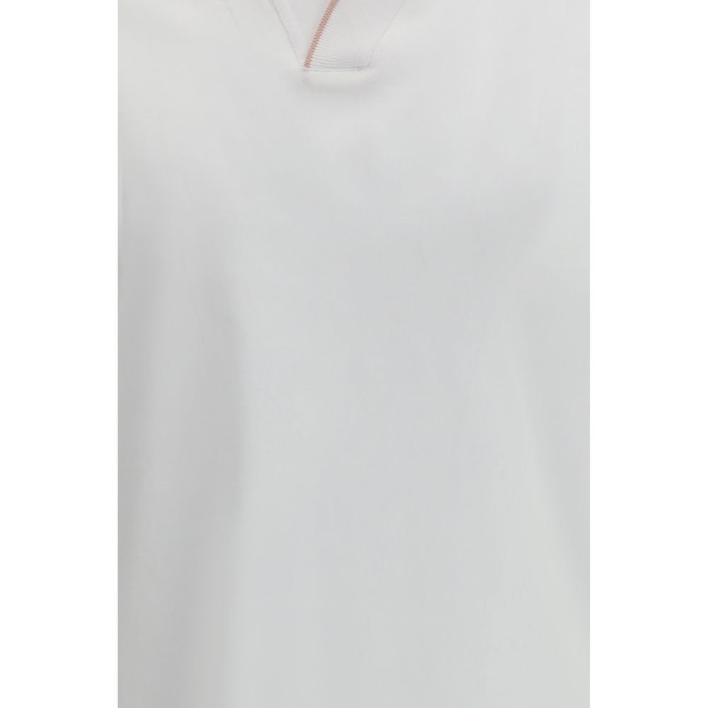 White Cotton Polo Shirt