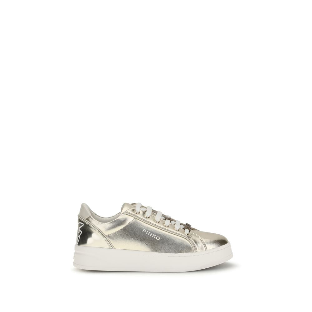 Gold Calf Leather Bos Taurus Platform Sneakers