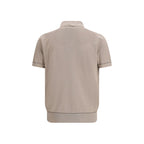 Beige Cotton Polo Shirt