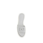 White Calf Leather Bos Taurus Flat Sandals