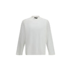 White Cotton Long Sleeve T-Shirt